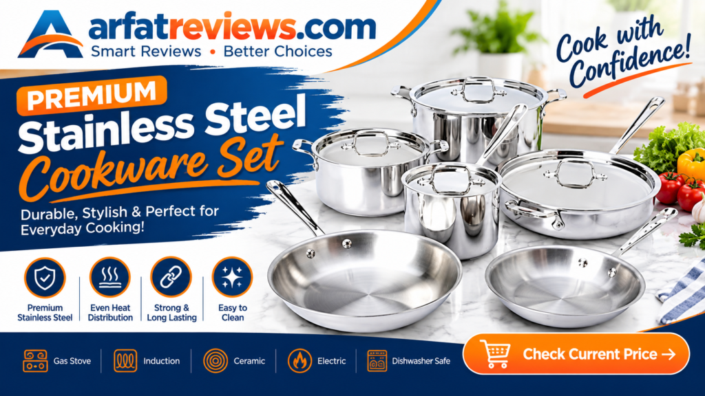 All-Clad D3 stainless steel cookware set review banner